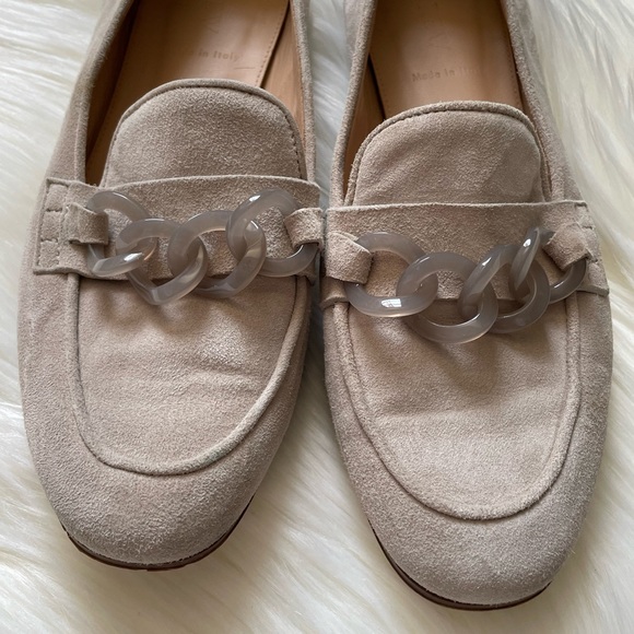 J CREW Suede Charlie Women Loafers In Light Grey Size 6 - Picture 2 of 10